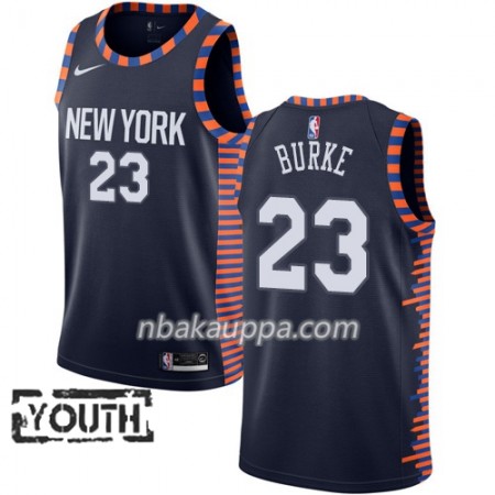 New York Knicks Trey Burke 23 2018-19 Nike City Edition Navy Pelipaidat Swingman - Lasten